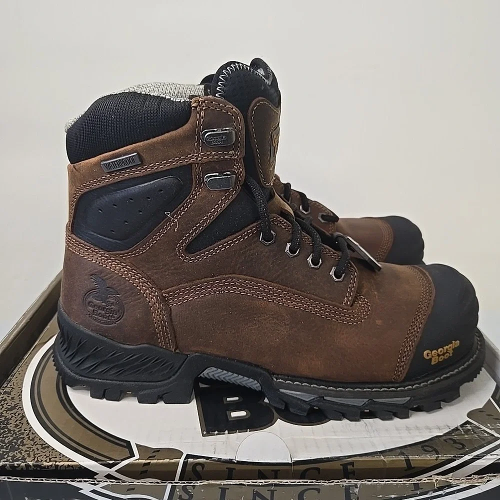 GEORGIA BOOT RUMBLER COMPOSITE TOE WATERPROOF WORK BOOTS GB00284 - 12 M